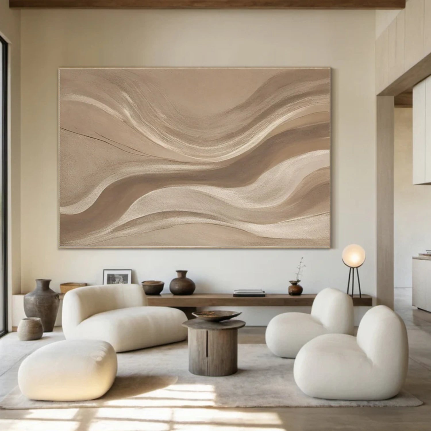 Biege and Brown Abstract Wall Art #VA164