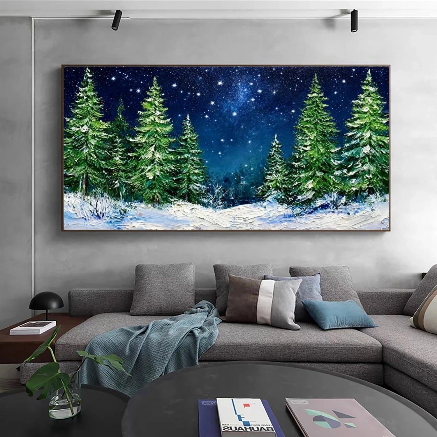 Abstract Flower And Tree Textured Canvas Art #MF108