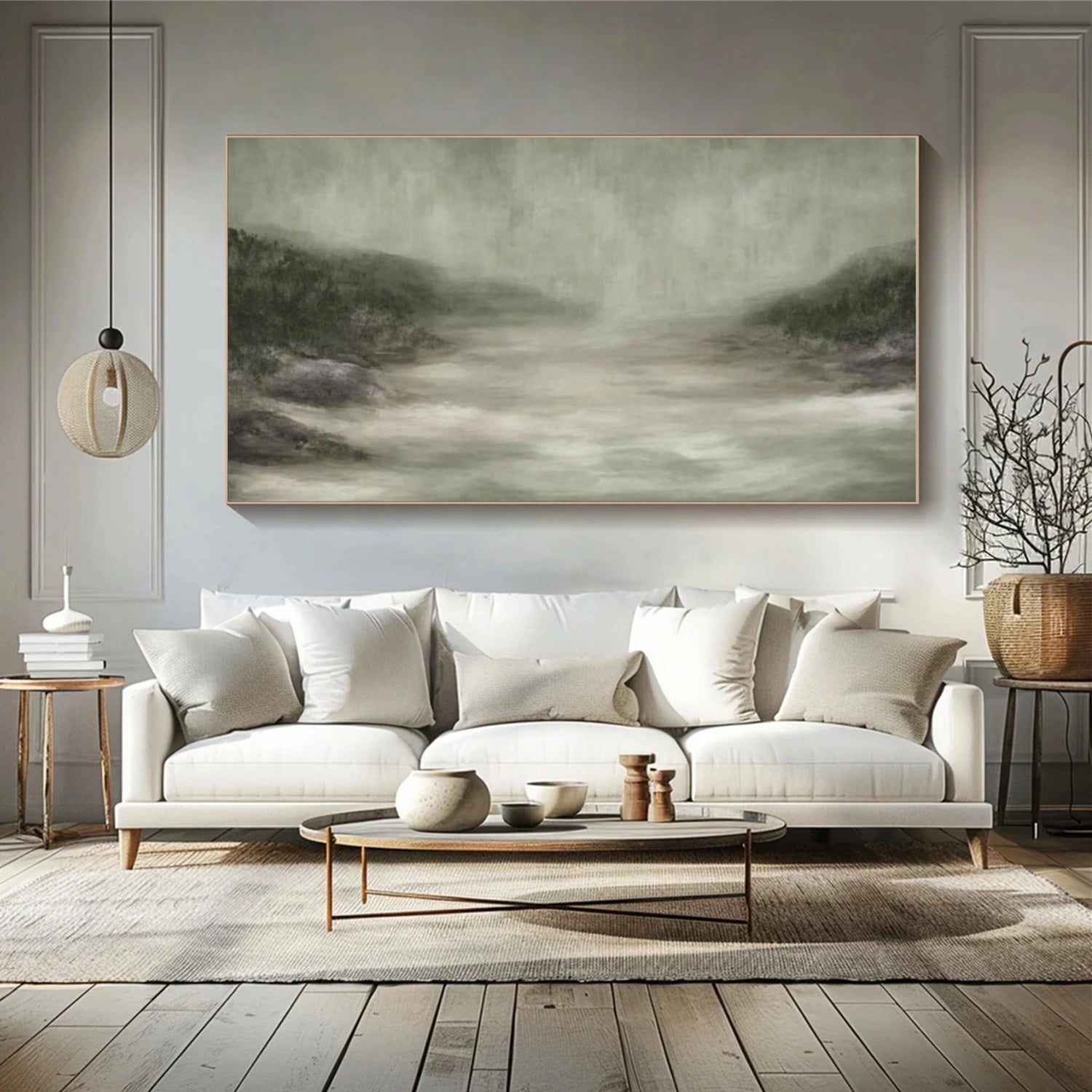 Green Abstract Wall Art #VA114