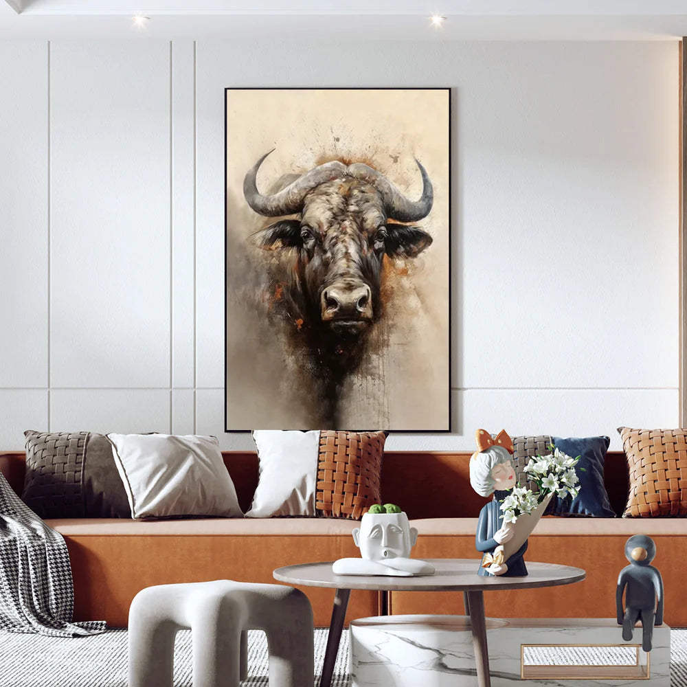 Abstract Animal Horse Canvas Art #DW020