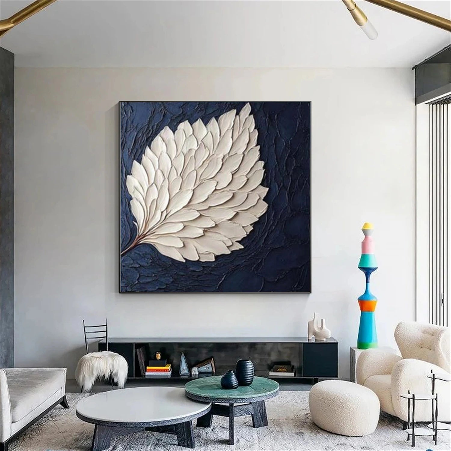 Abstract Flower And Tree Textured Canvas Art #MF163
