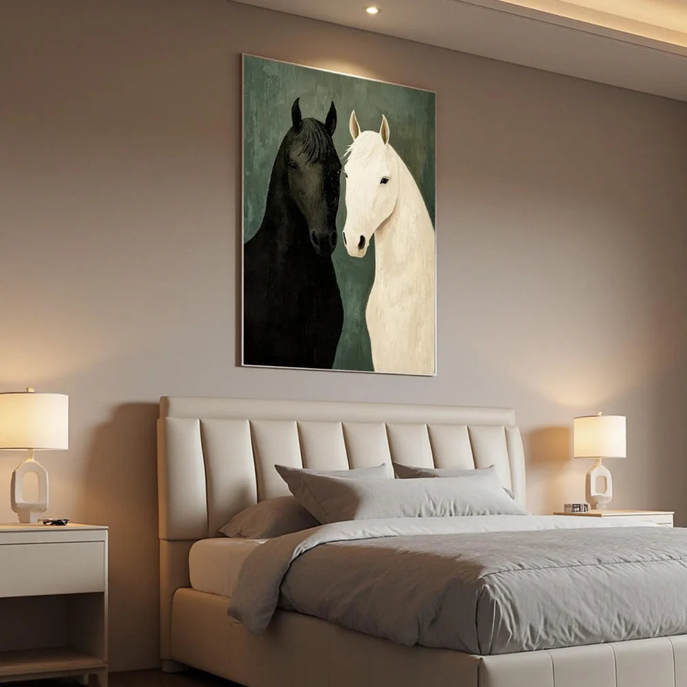 Abstract Animal Horse Canvas Art #DW026