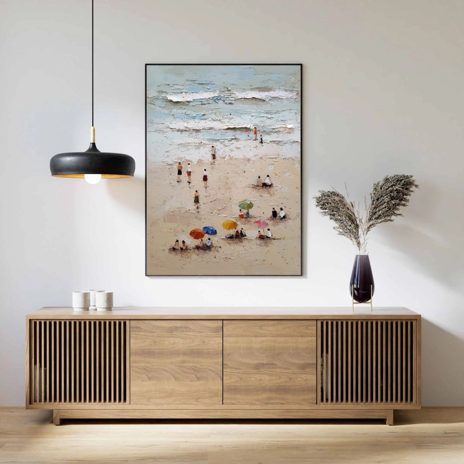 Abstract Ocean And Sky Canvas Art #OC181