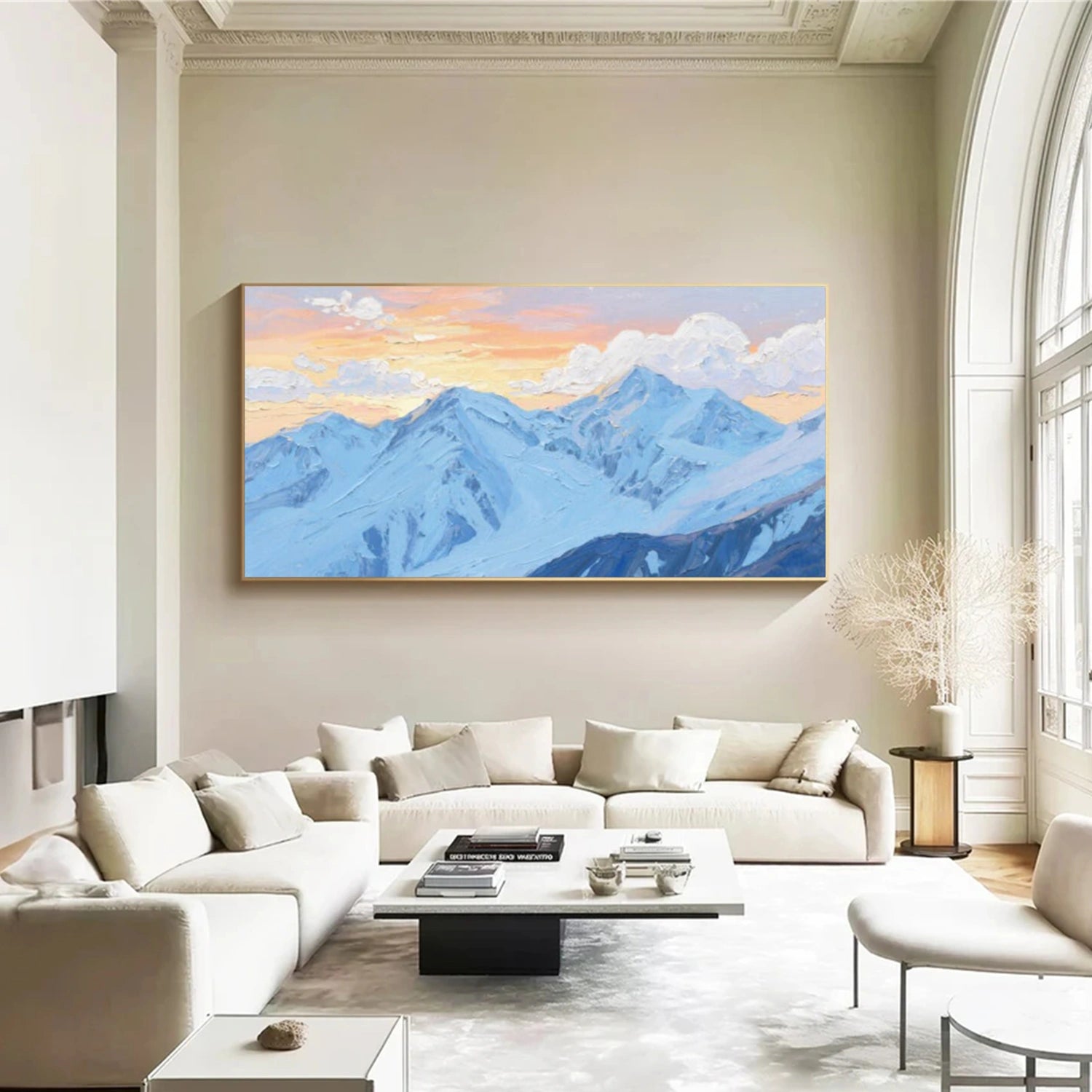 Abstract Mountain Textured Canvas Art #BT089