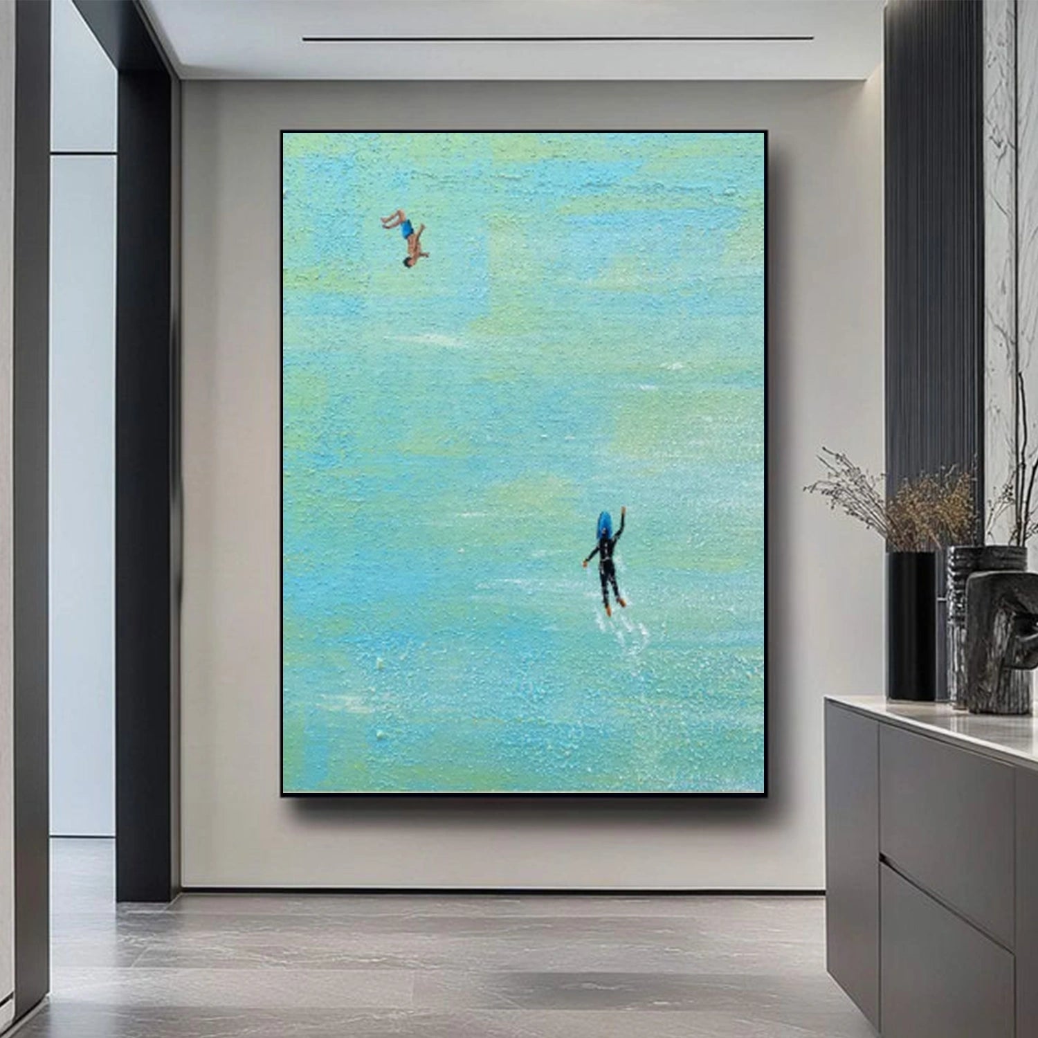 Swimming Sport Canvas Painting #PB076