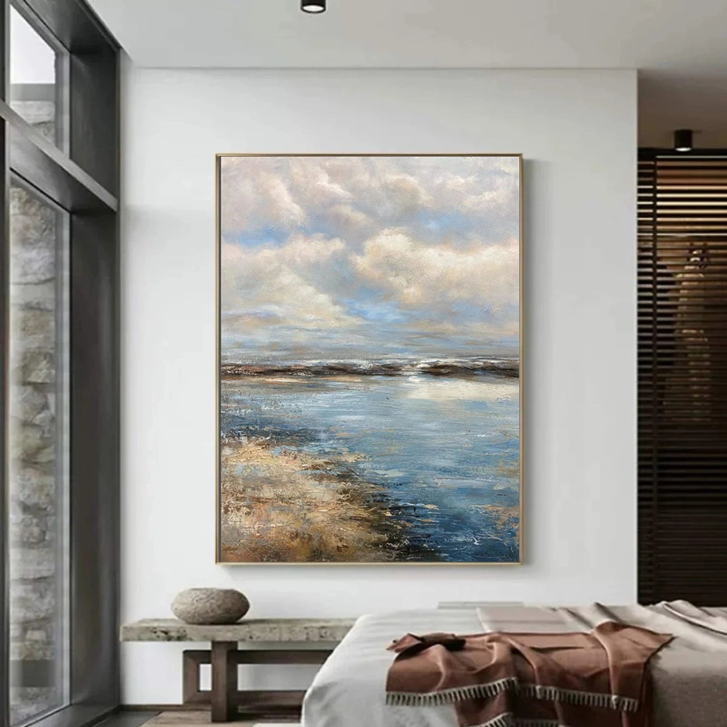 Abstract Ocean And Sky Canvas Art #OC128