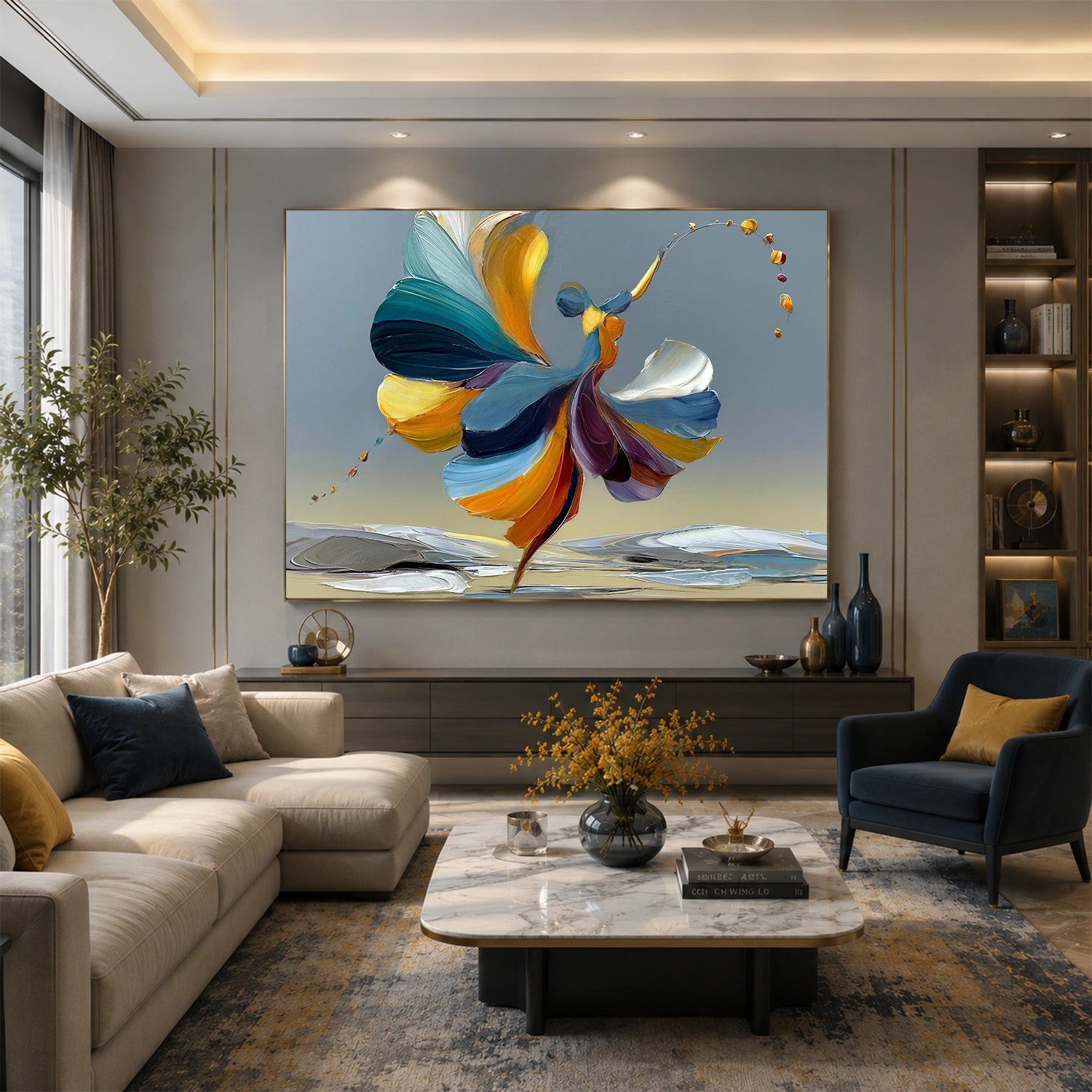 Abstract Portrait Textured Wall Art #LA080