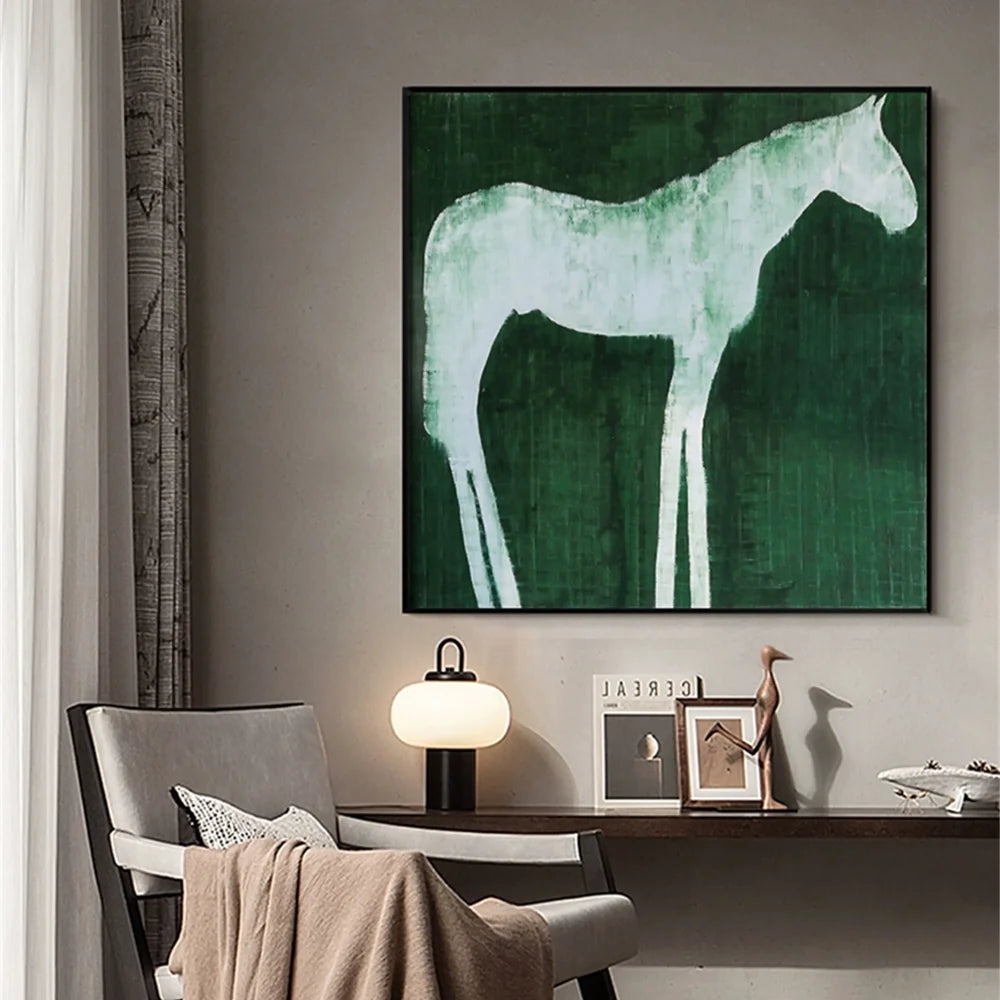 Abstract Animal Horse Canvas Art #DW048