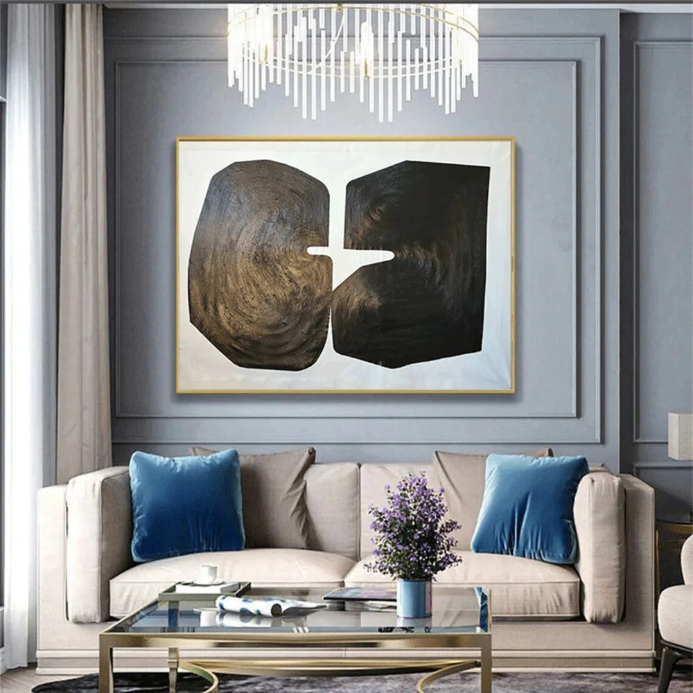 Black and White Minimalist Canvas Art #WZ065