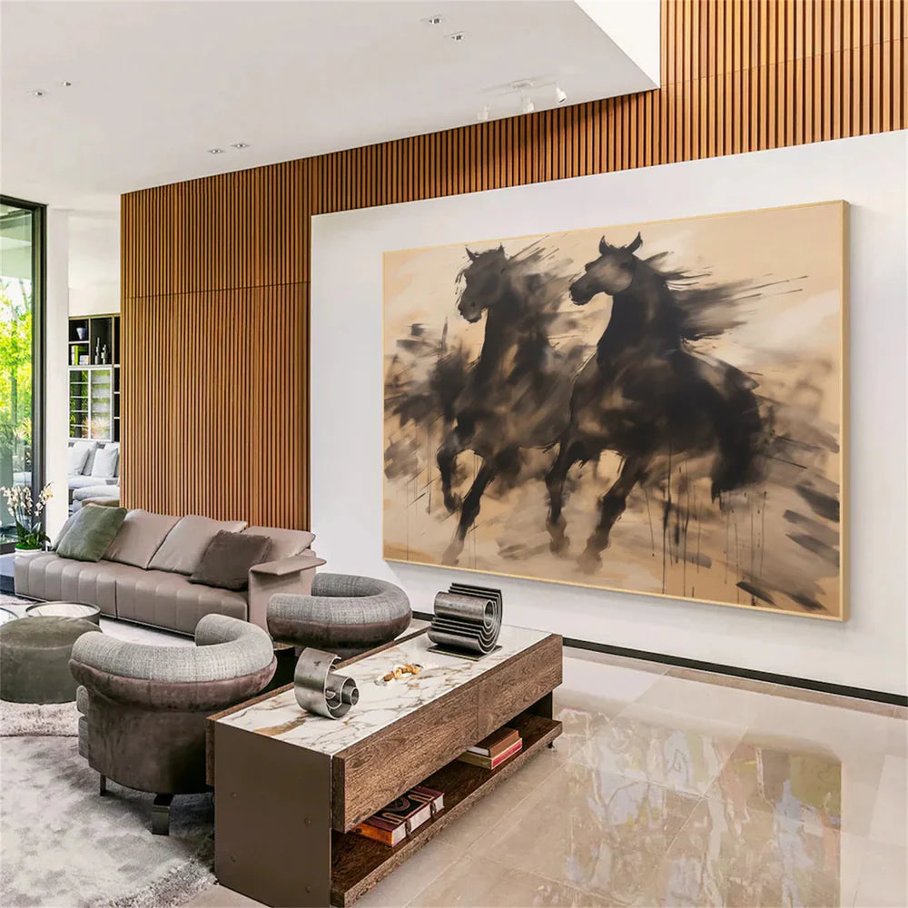 Abstract Animal Horse Canvas Art #DW051