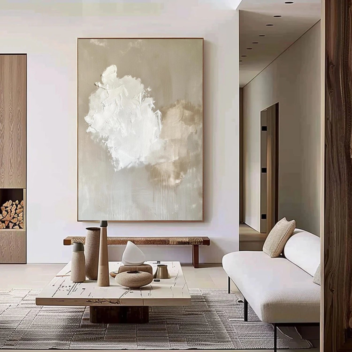 Minimalist Ocean And Sky Canvas Art #OC094