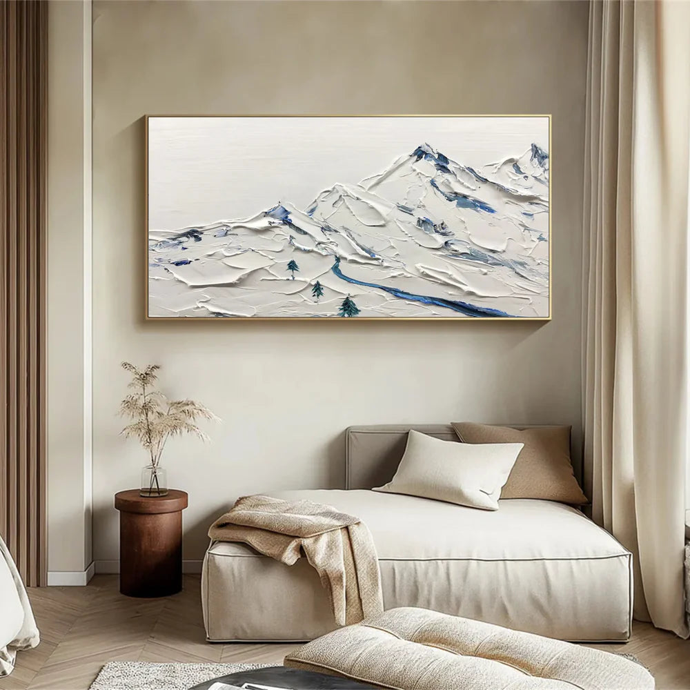 Minimalist Mountain Textured Canvas Art #BT024