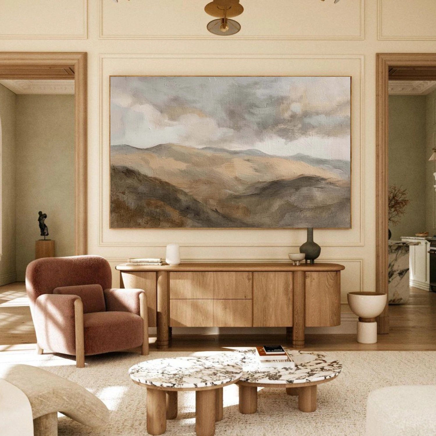 Abstract Mountain Canvas Art #BT096