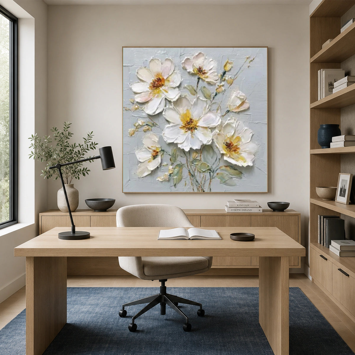 Abstract Flower And Tree Textured Canvas Art #MF230