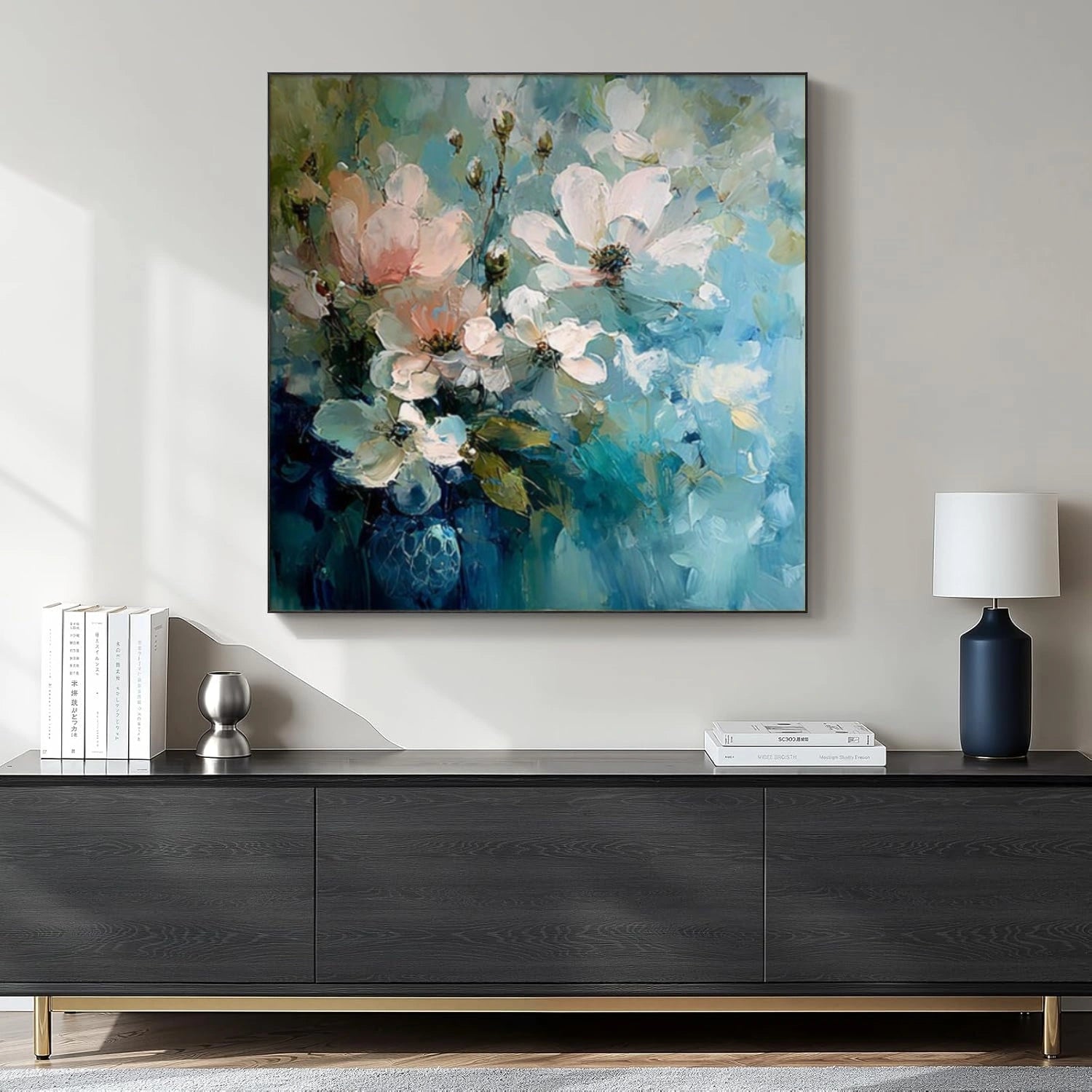 Abstract Flower And TreeΒ Textured Canvas Art #MF179