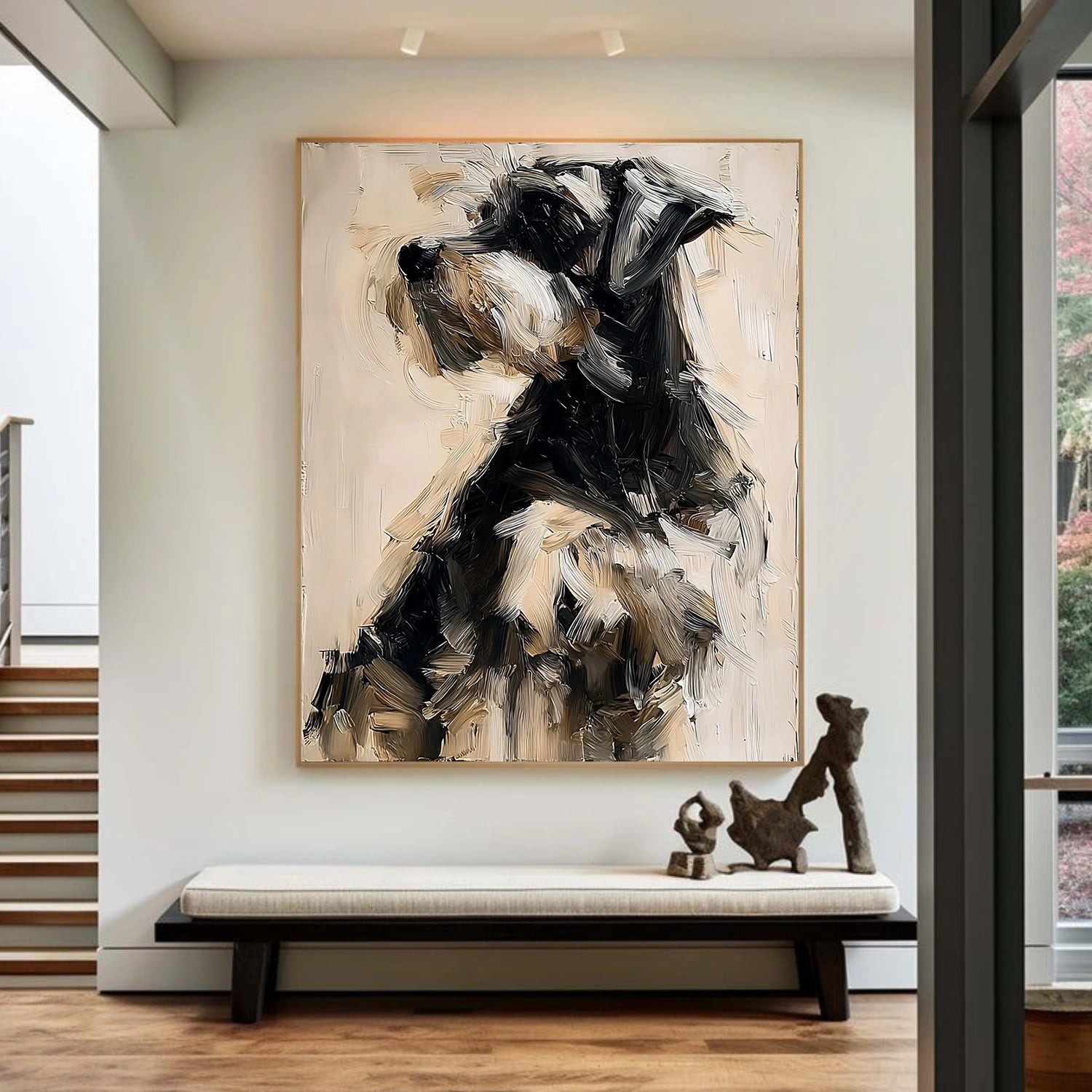 Abstract Animal Dog Canvas Art #DW134