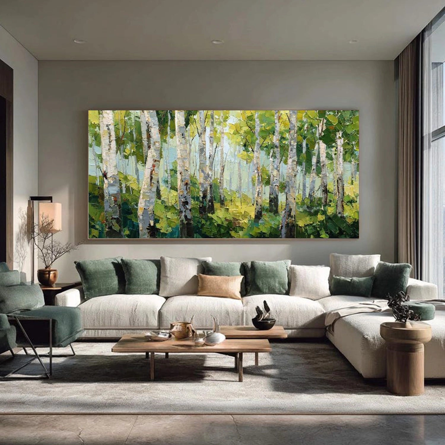 Abstract Flower And Tree Textured Canvas Art #MF172