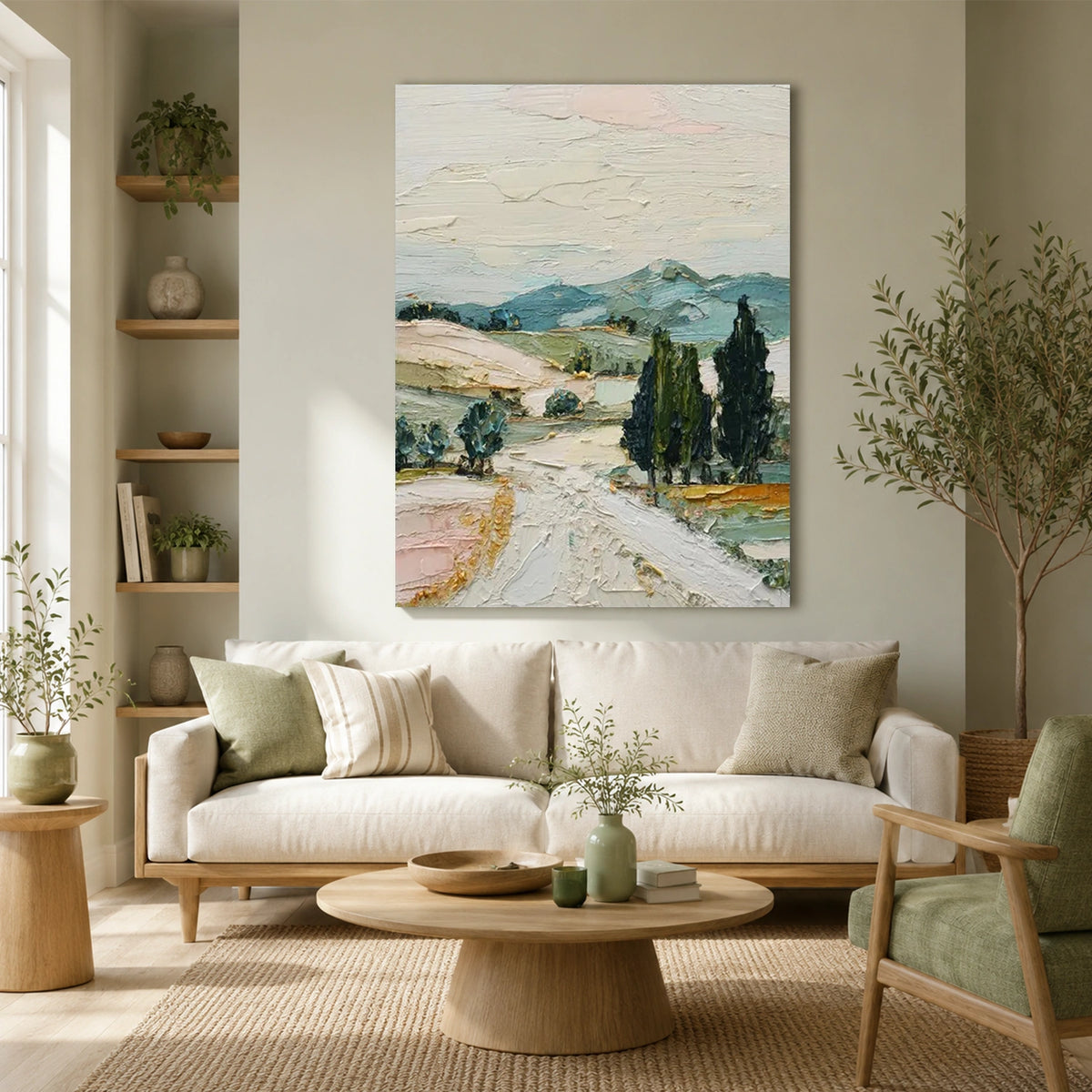 Abstract Flower And Tree Textured Canvas Art #MF223
