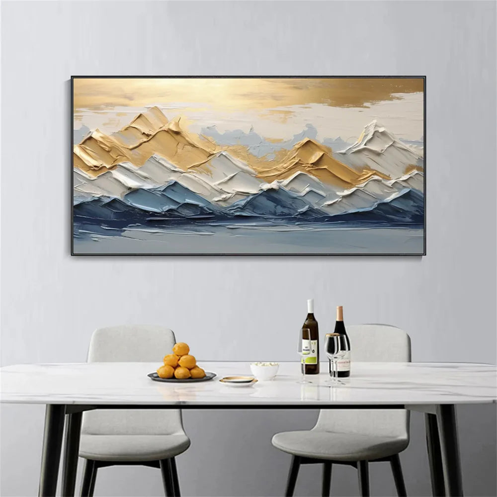 Minimalist Mountain Textured Canvas Art #BT025