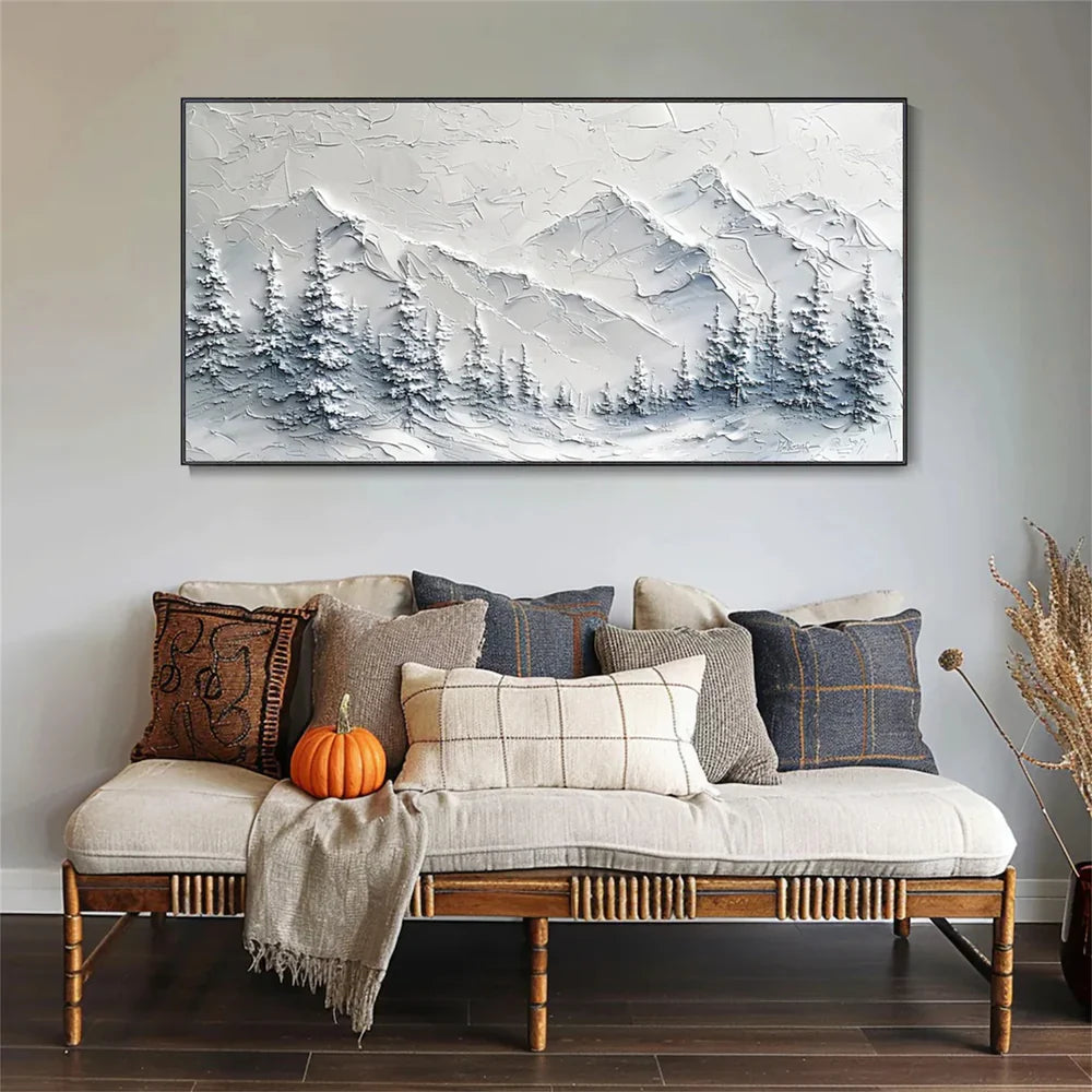 Abstract Mountain Textured Canvas Art #BT015