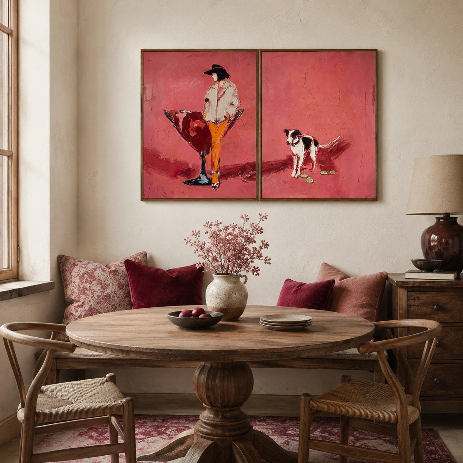 Western Figurative Art Set of 2 #AM107