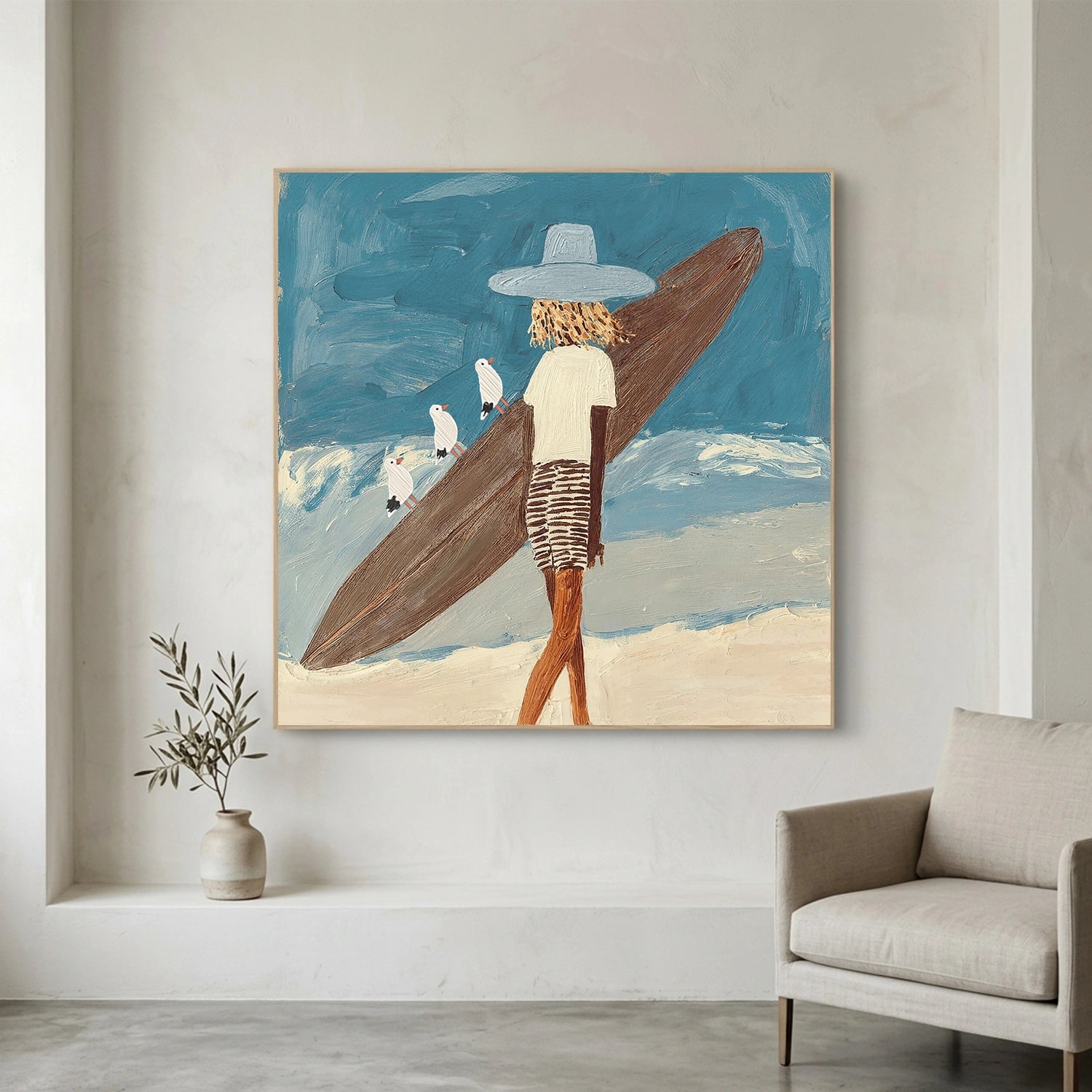 Surfing Sport Canvas Painting #PB093