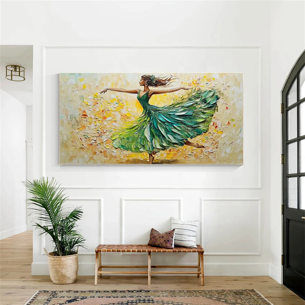 Colorful Abstract Portrait Textured Wall Art # LA021