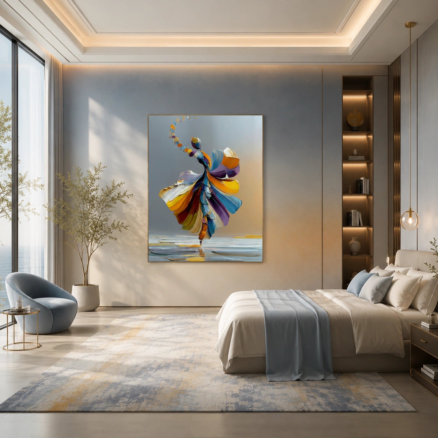 Abstract Portrait Textured Wall Art #LA078
