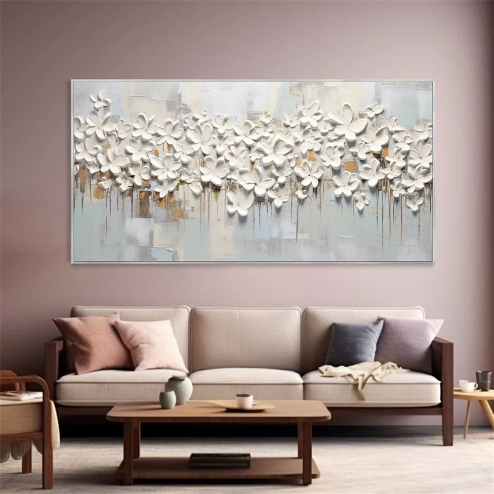 Abstract Flower And Tree Textured Canvas Art #MF008