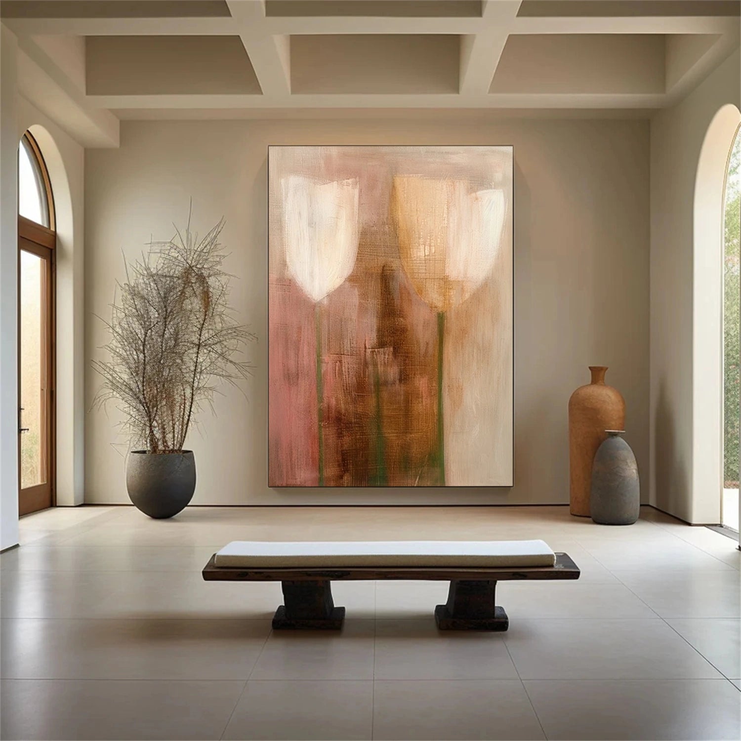 Abstract Flower And Tree Canvas Art #MF191