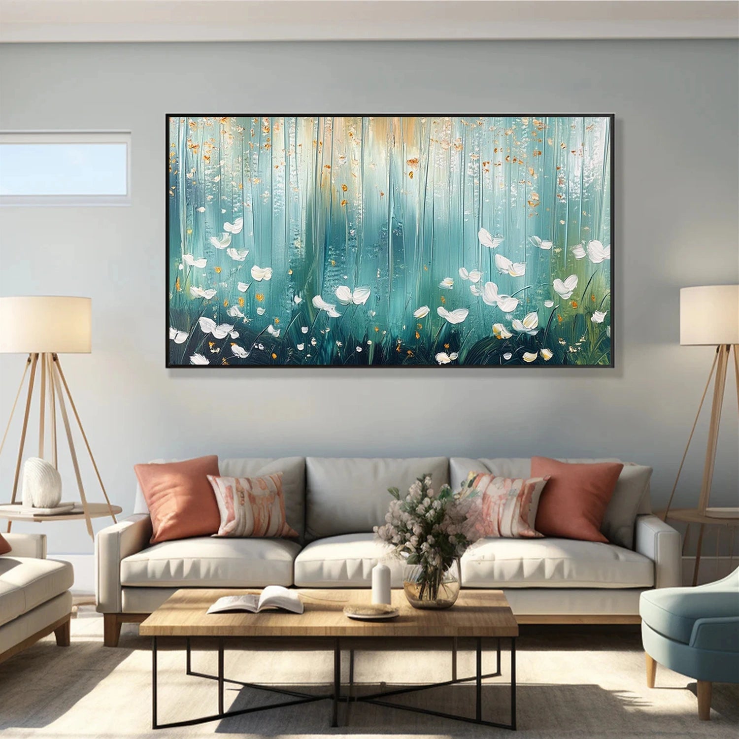 Abstract Flower And Tree Canvas Art #MF188