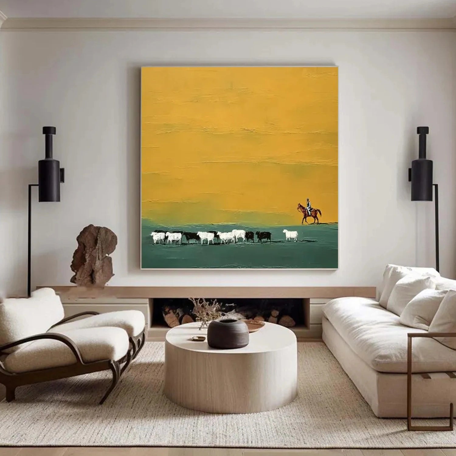 Abstract Animal Horse Canvas Art #DW104