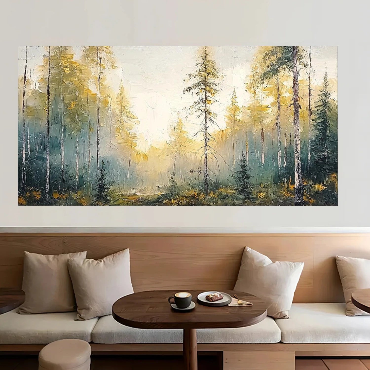 Abstract Flower And Tree Textured Canvas Art #MF136