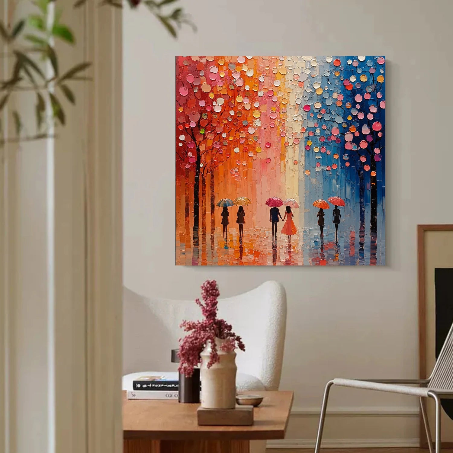 Colorful Abstract Portrait Textured Wall Art # LA058