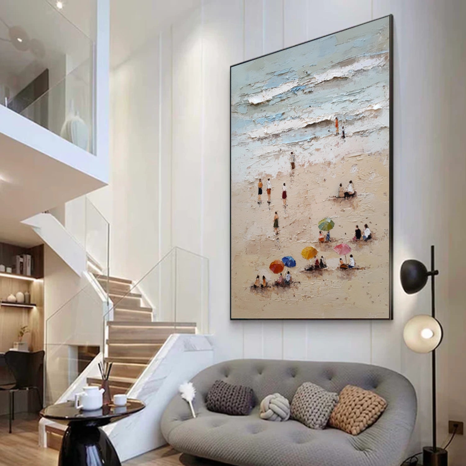 Abstract Ocean And Sky Canvas Art #OC181