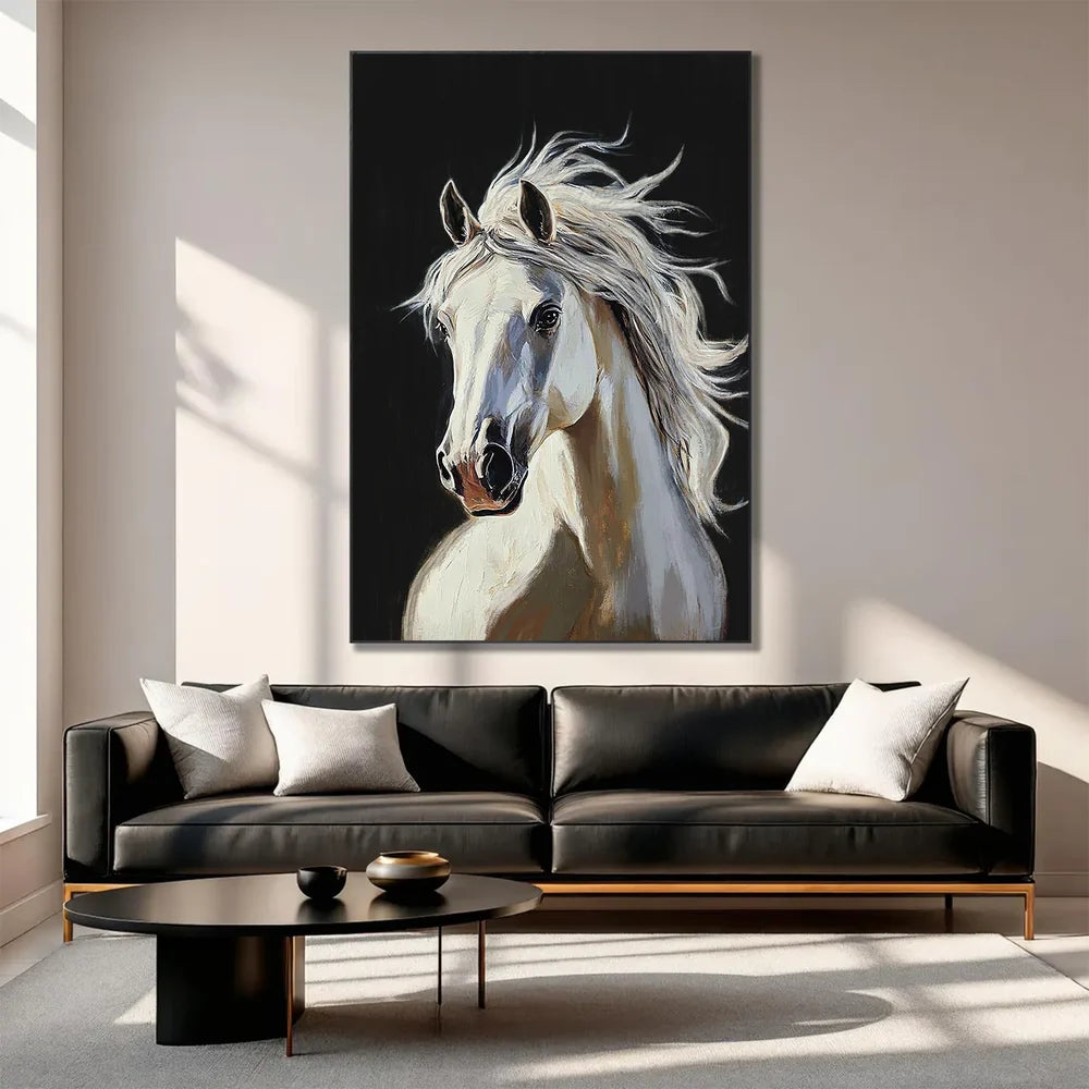 Abstract Animal Horse Canvas Art #DW070