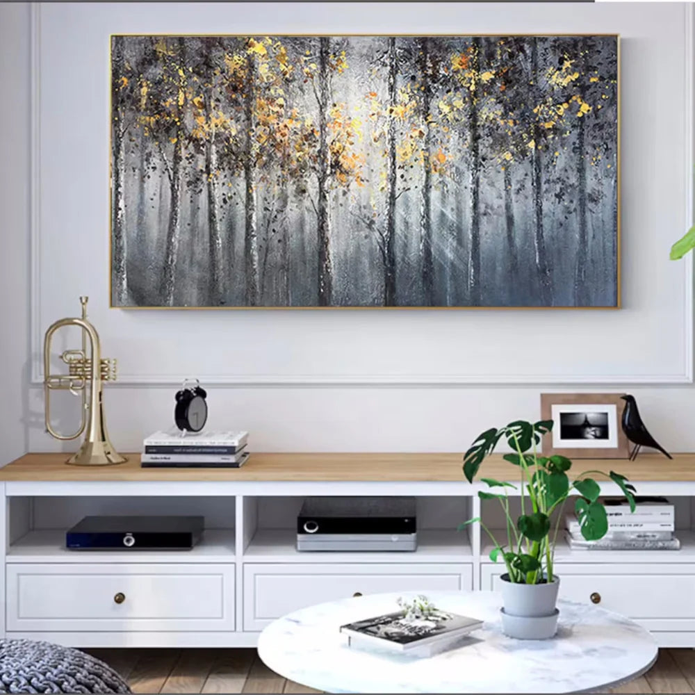 Abstract Flower And Tree Canvas Art #MF009