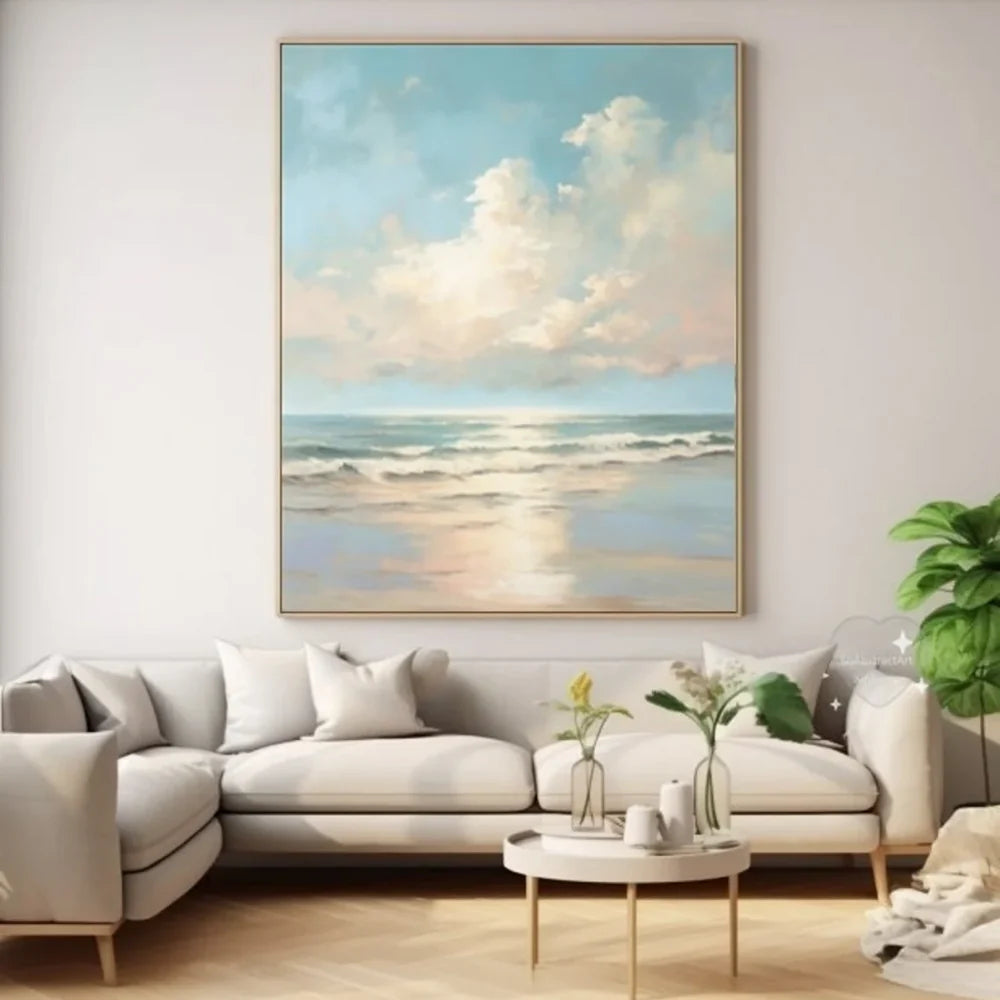 Abstract Ocean And Sky Canvas Art # OC030