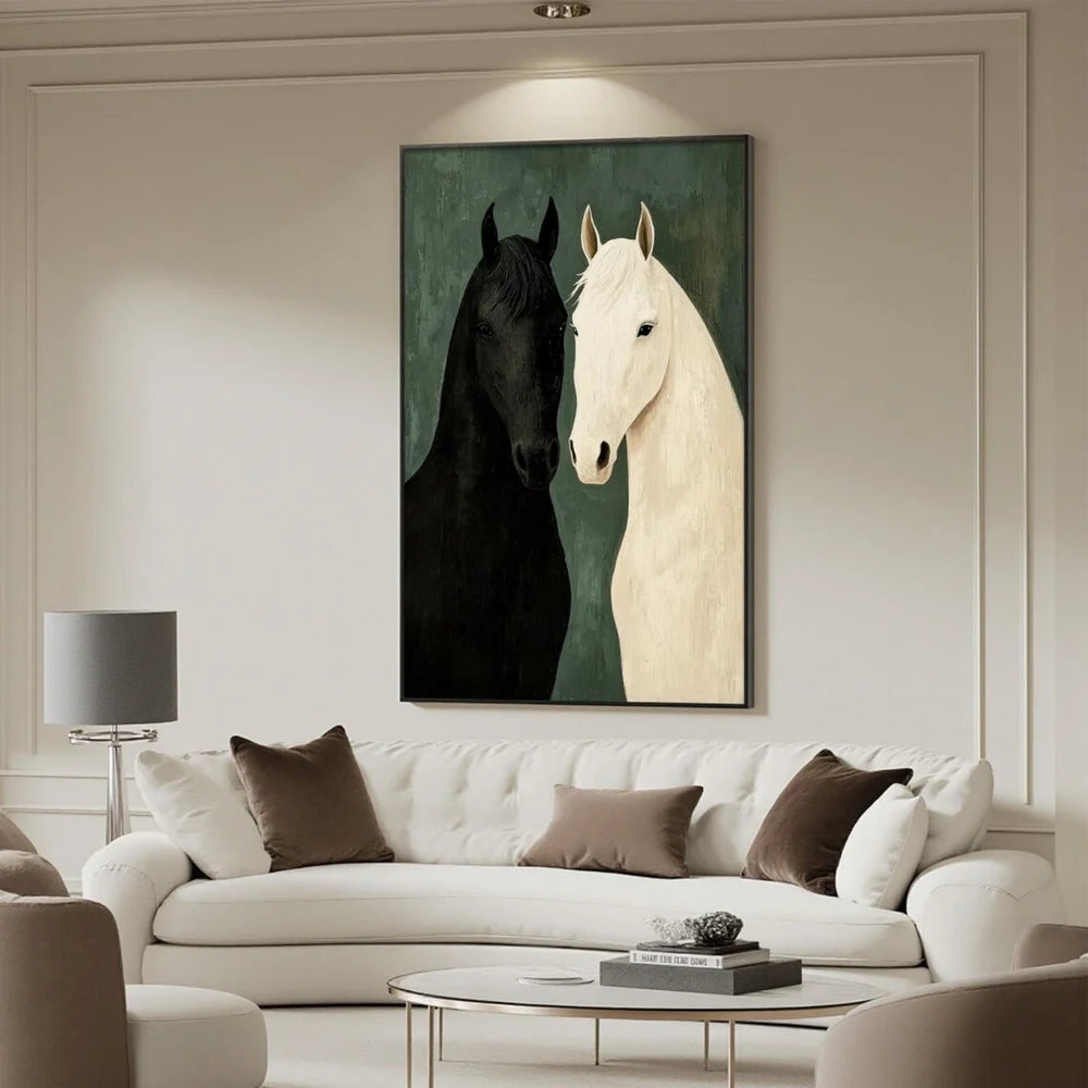 Abstract Animal Horse Canvas Art #DW026