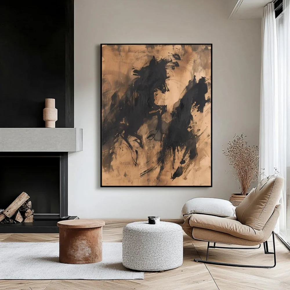 Abstract Animal Horse Canvas Art #DW049