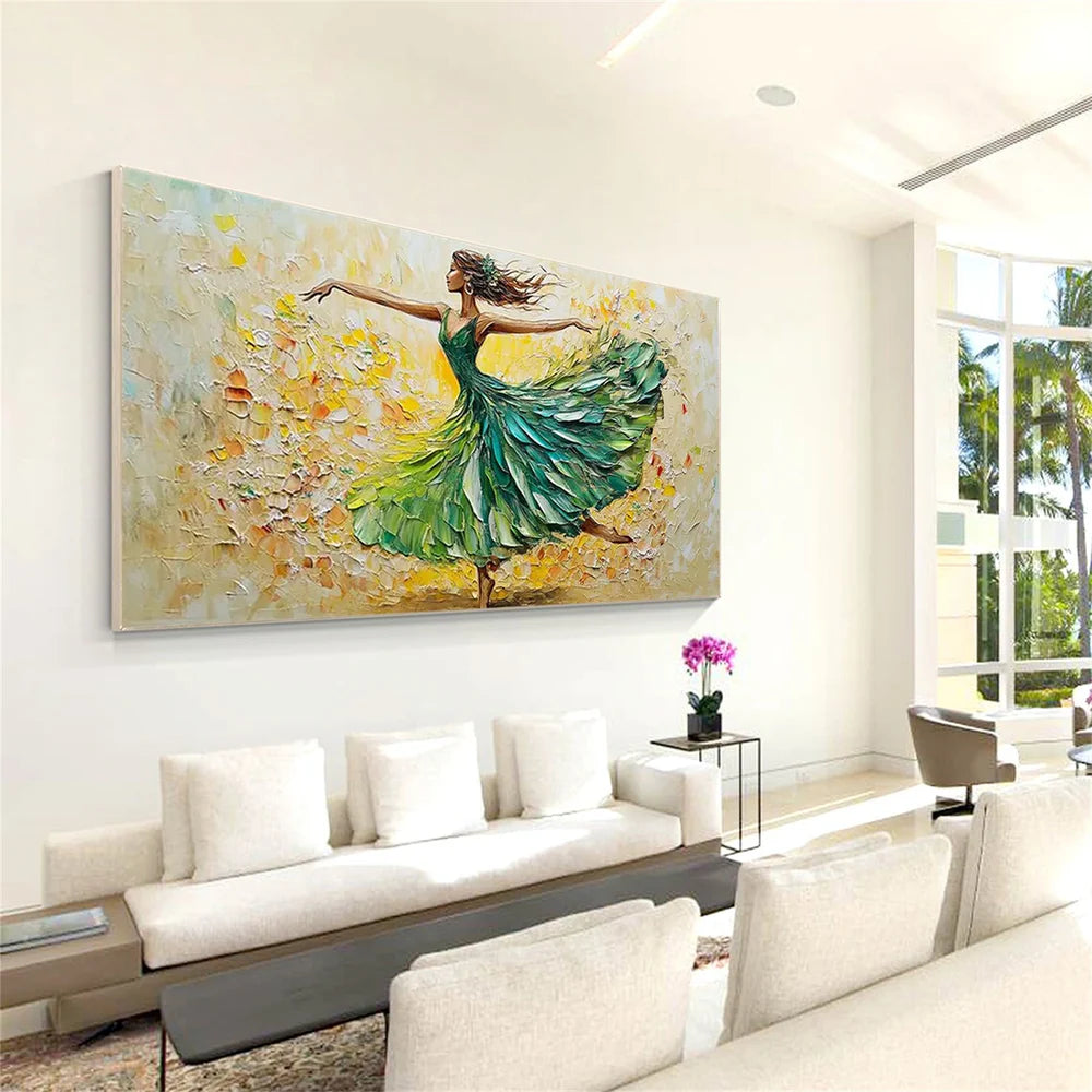 Colorful Abstract Portrait Textured Wall Art # LA021