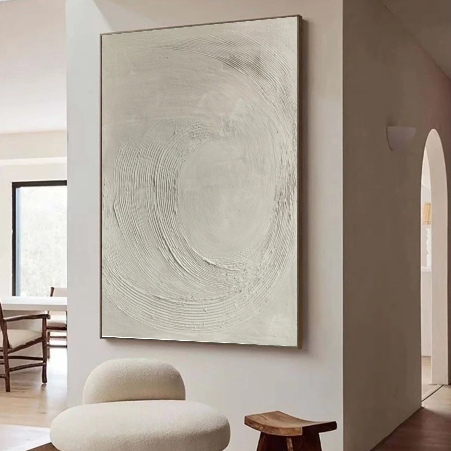 Gray MinimalistΒ Textured Canvas Art #WM118
