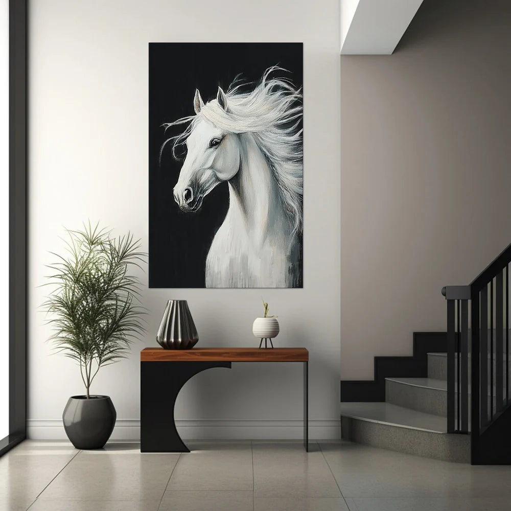 Abstract Animal Horse Canvas Art #DW071