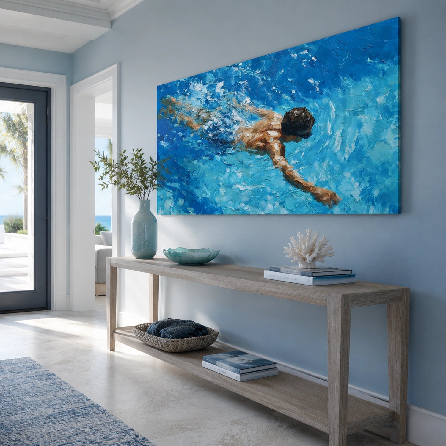 Swimming Sport Canvas Painting #PB100