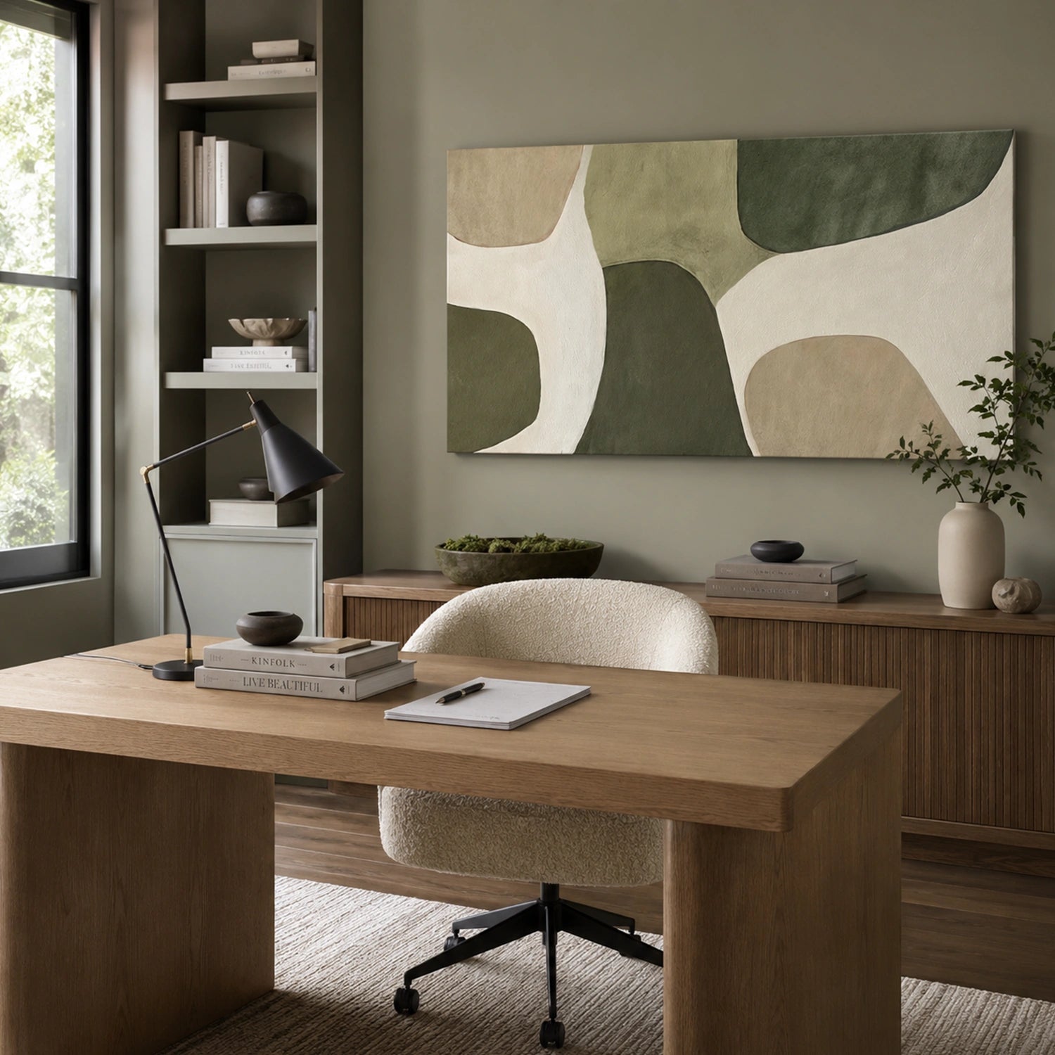 Green Minimalist Canvas Art #WM159