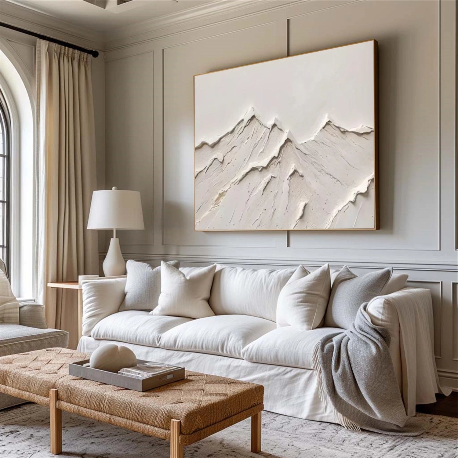 Minimalist Mountain Textured Canvas Art #BT073