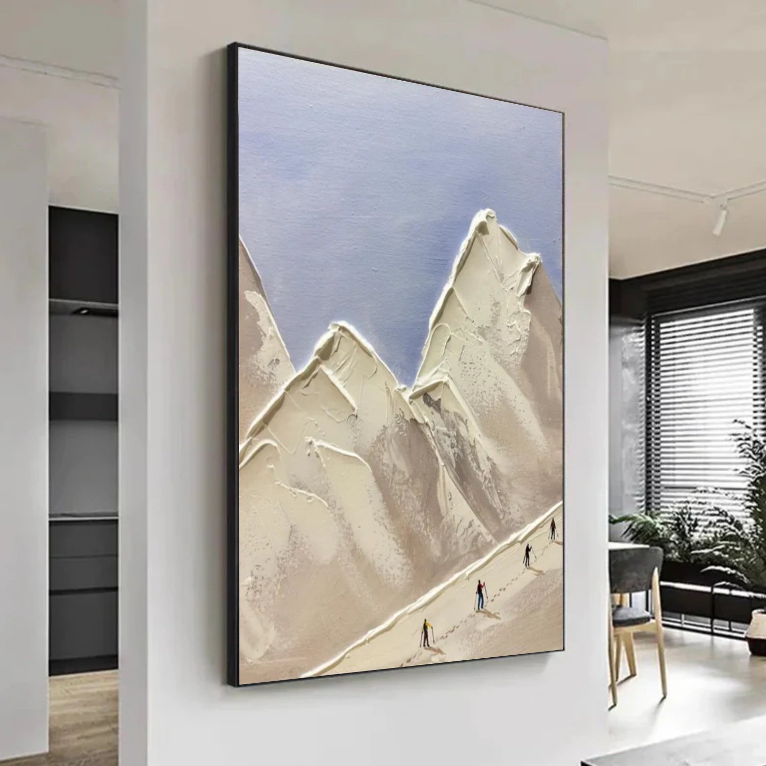 Climbing Sport Textured Canvas Painting #PB062