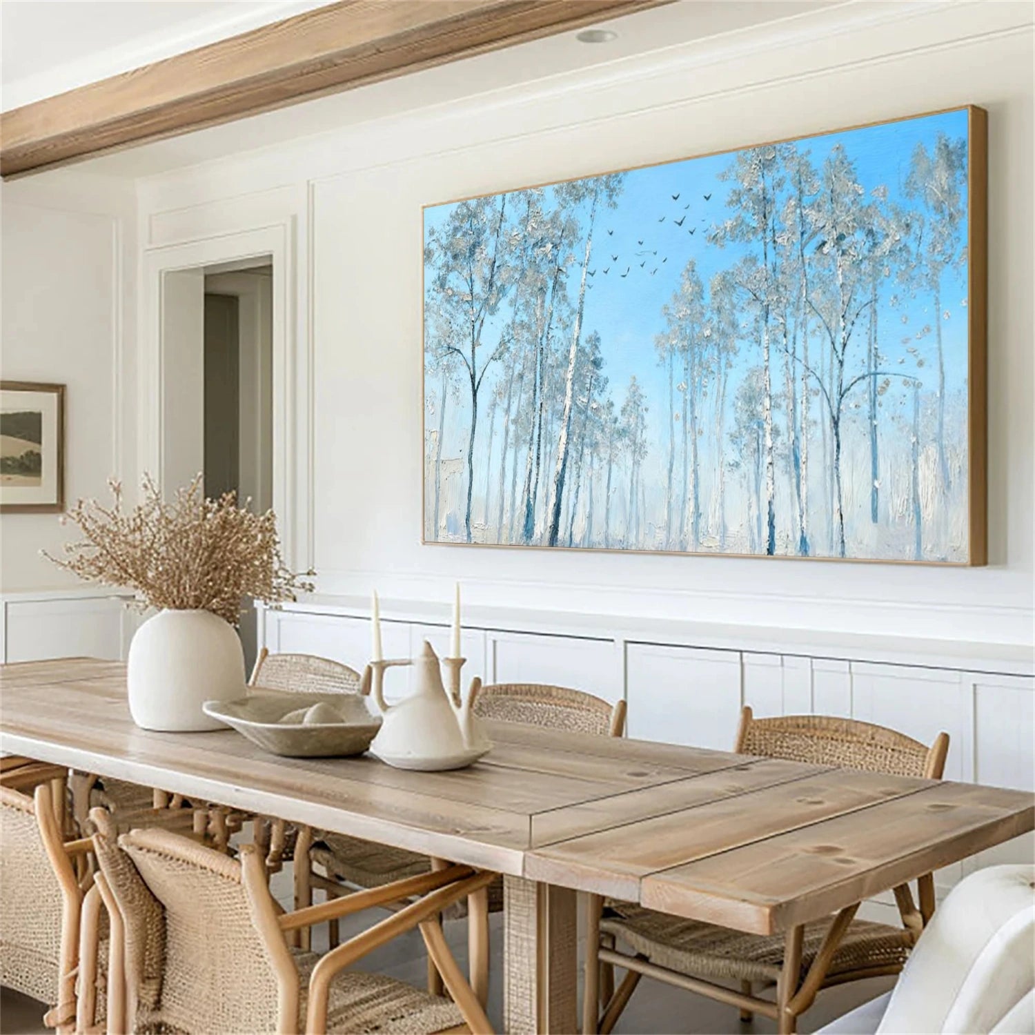 Abstract Flower And Tree Textured Canvas Art #MF106