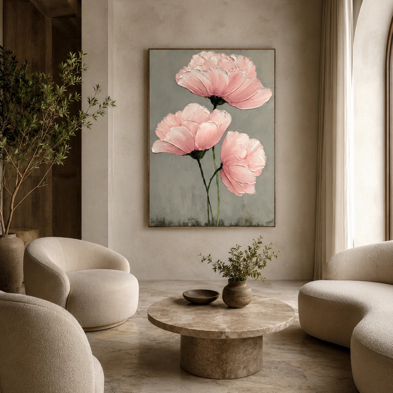 Abstract Flower And Tree Canvas Art #MF217