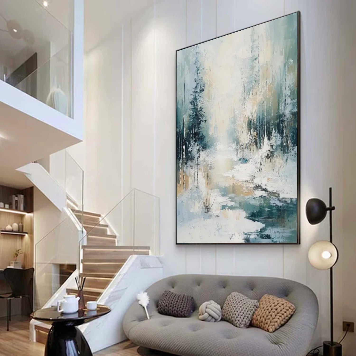 Abstract Flower And Tree Canvas Art #MF089